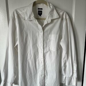 GAP White Button Down Shirt Top